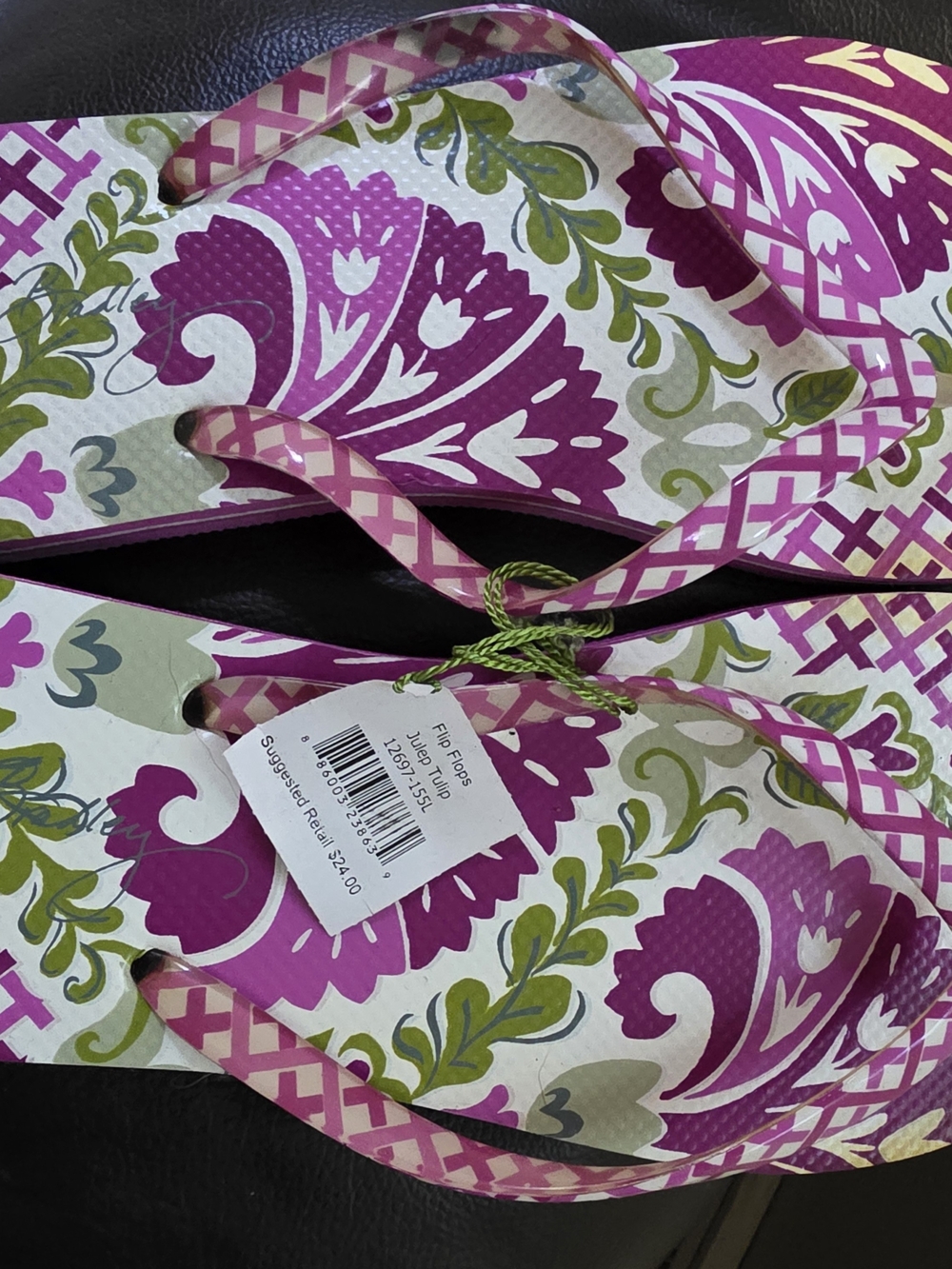 Vera Bradley Pink Floral Patterned Flip Flop Sandals
